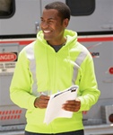 Bayside Hi-Visibility Full-Zip Hooded Fleece