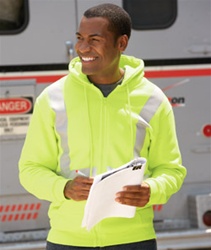 Bayside Hi-Visibility Full-Zip Hooded Fleece