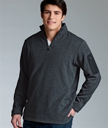 custom charles river heather fleece pullover 9312