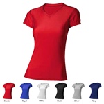 A4 Ladies' Birds-Eye Mesh V-Neck T-Shirt