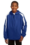 YST81 Youth Sport-Tek Fleece-Lined Colorblock Jacket